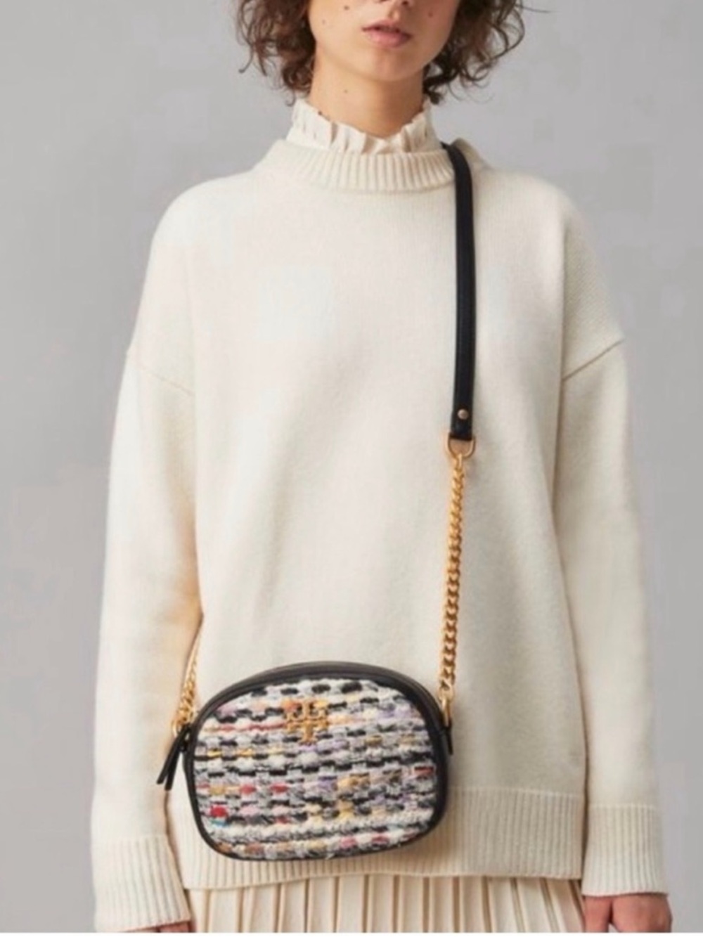 Tory Burch | Kira Small Tweed Camera Crossbody